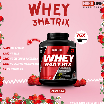 Unlock the Power of Whey Protein with Whey 3matrix 2300Gr Strawberry Flavor!